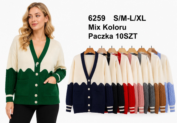 Narzutka damska Roz S/M-L/XL , 1 Kolor .Paczka 10 szt
